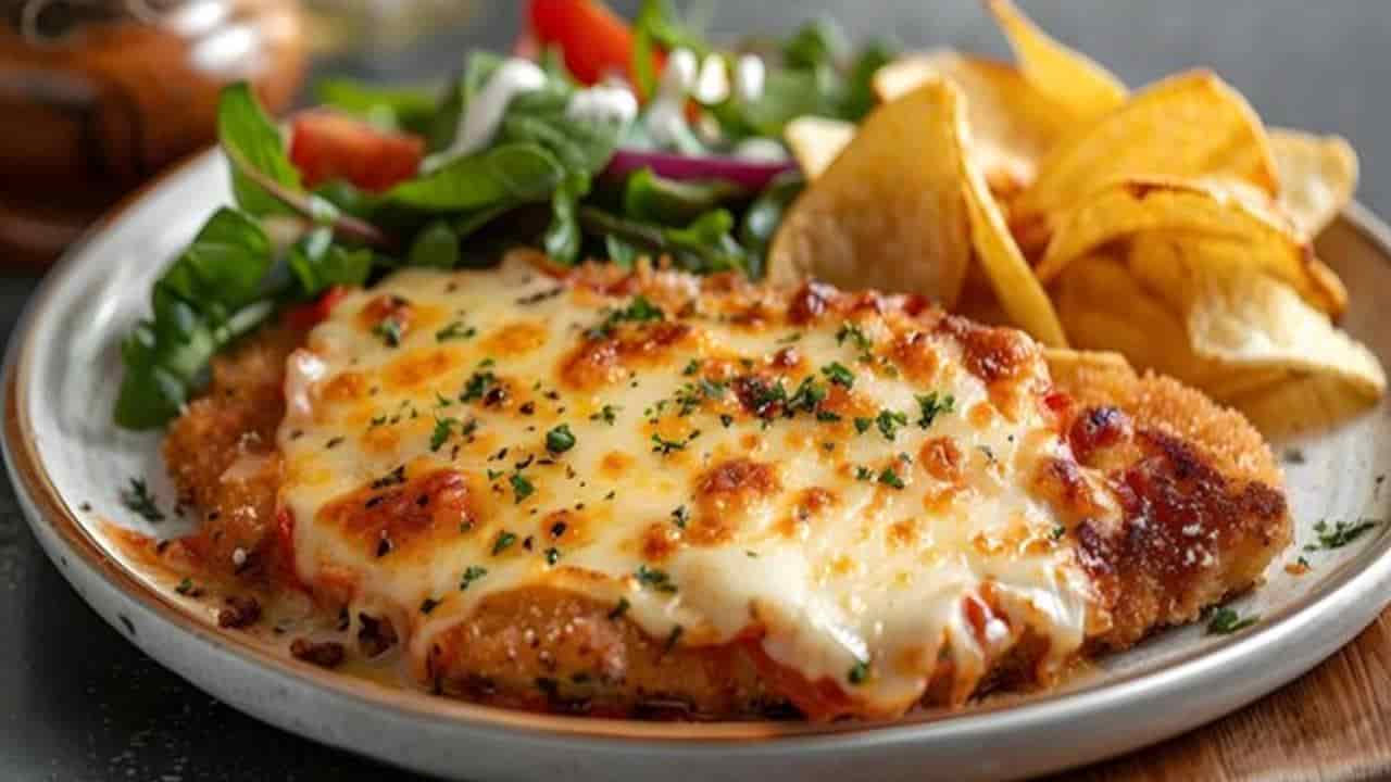 Frango à milanesa gratinado