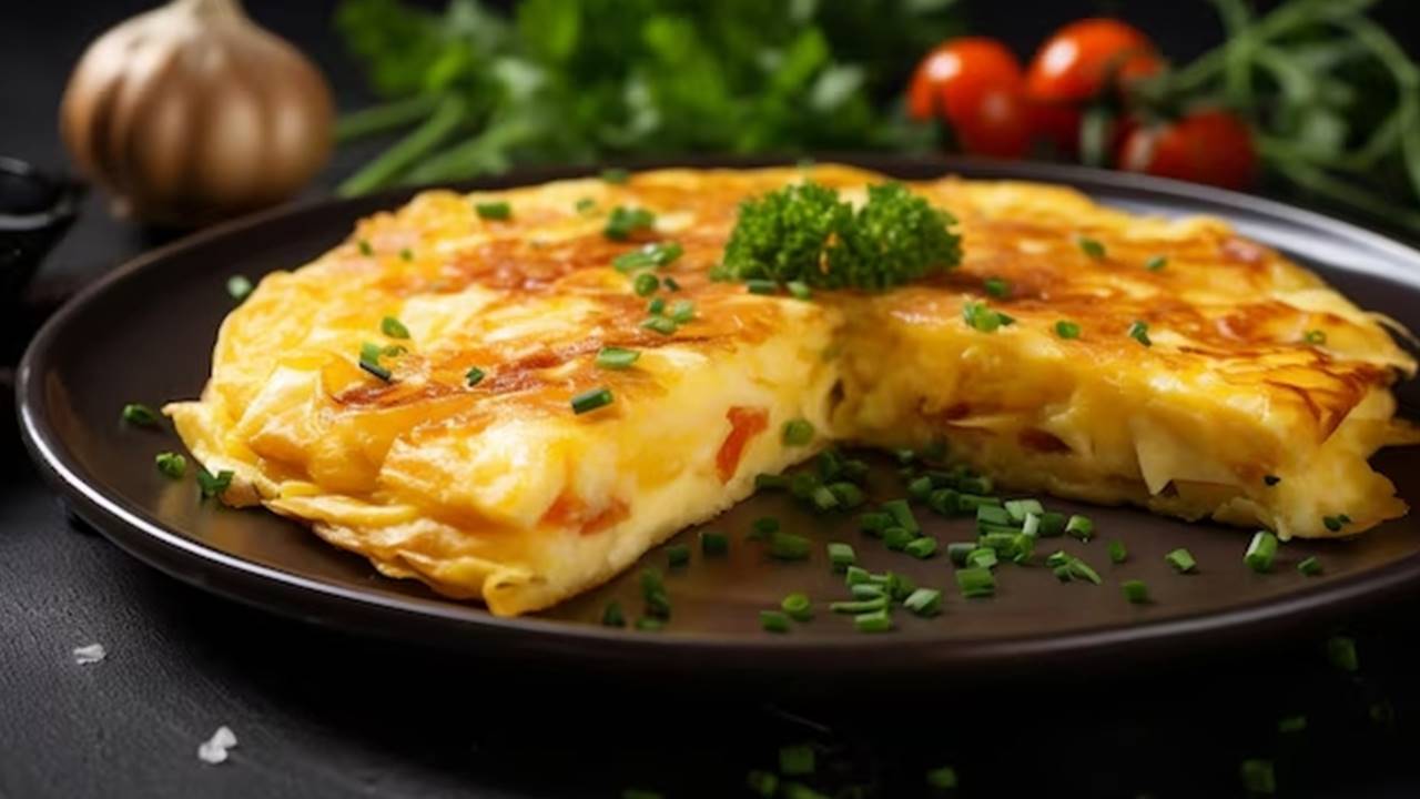 Omelete de queijo e batata