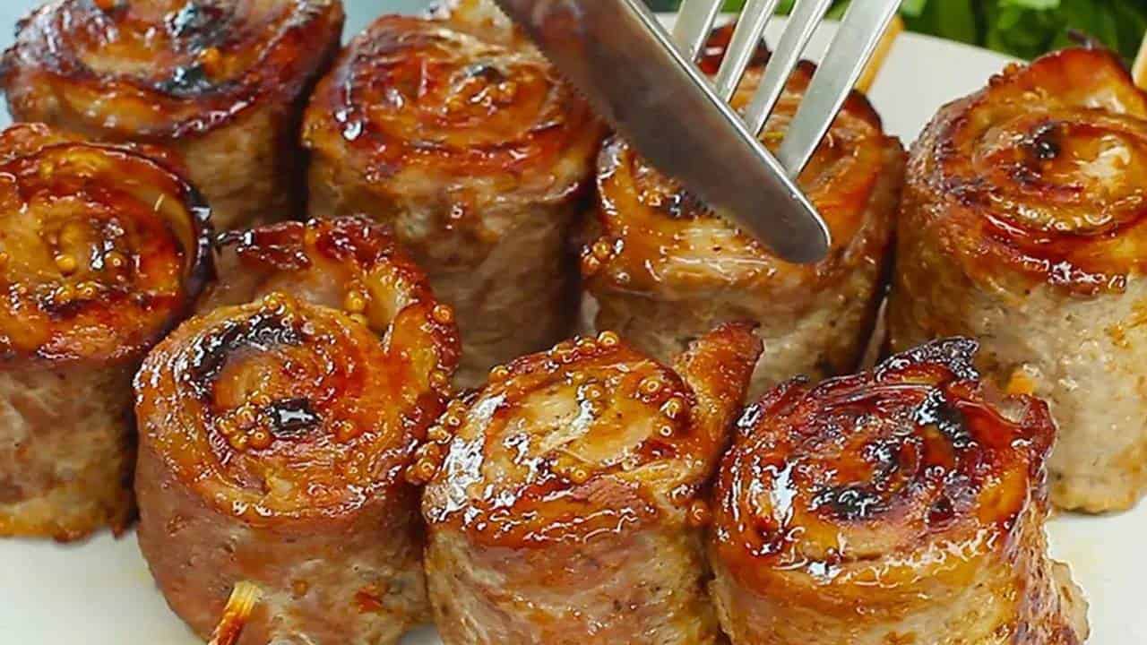 Receita para fazer rolinhos de carne