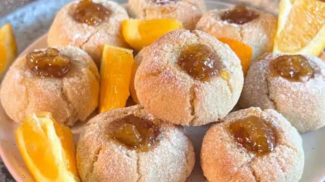 biscoitos fondant de amêndoa e laranja