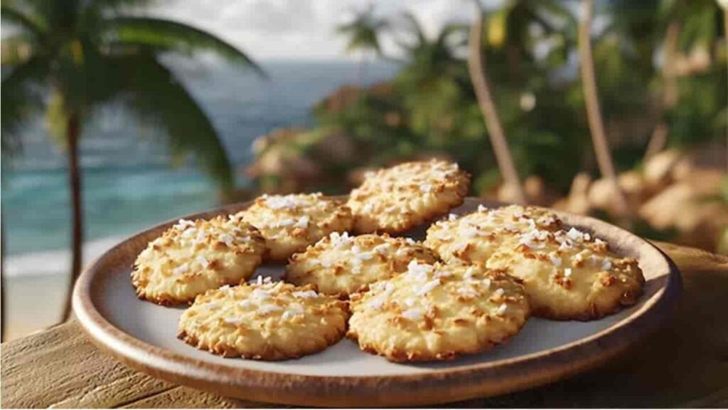 Prepare deliciosos biscoitos de coco para o lanche 