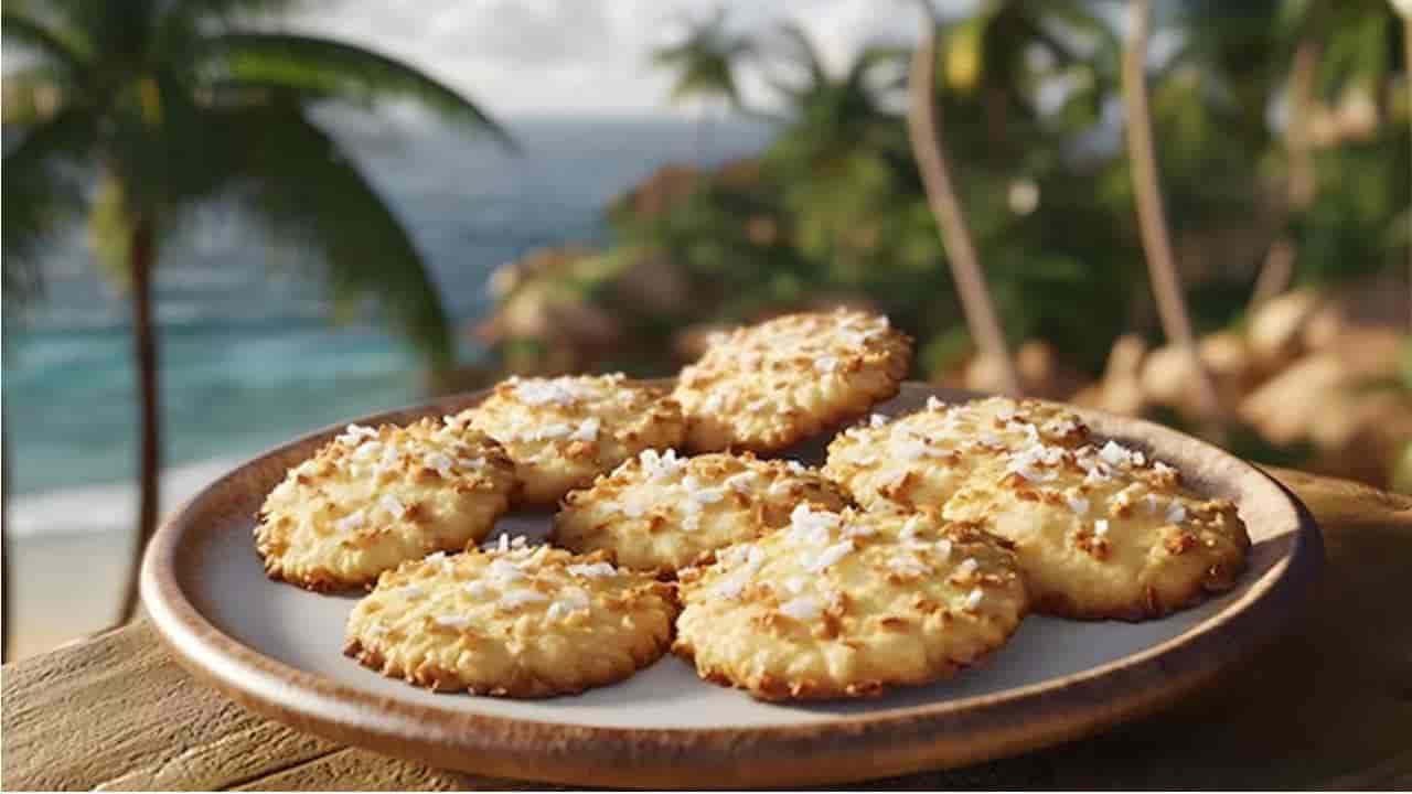 Prepare deliciosos biscoitos de coco para o lanche