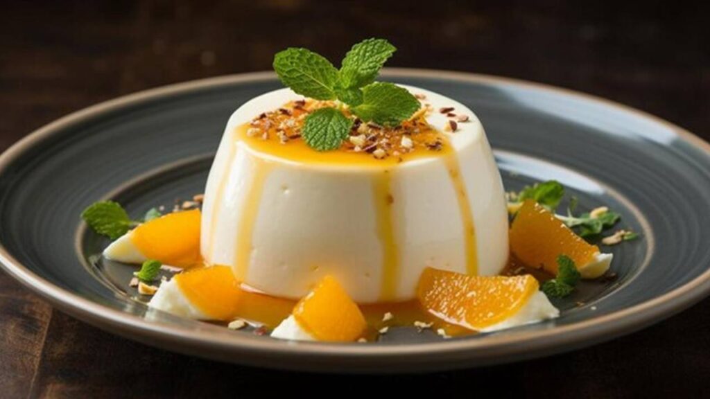 Experimente essa deliciosa panna cotta de tangerina