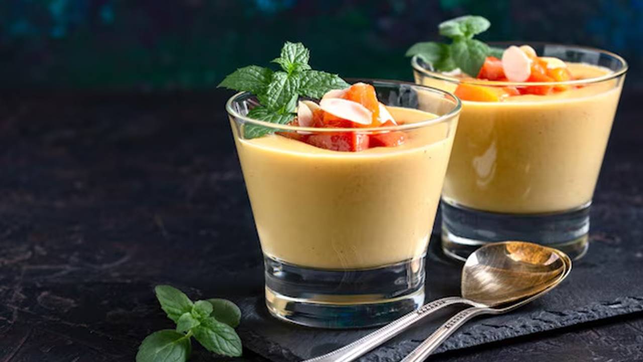 Mousse de pêssego para o Natal