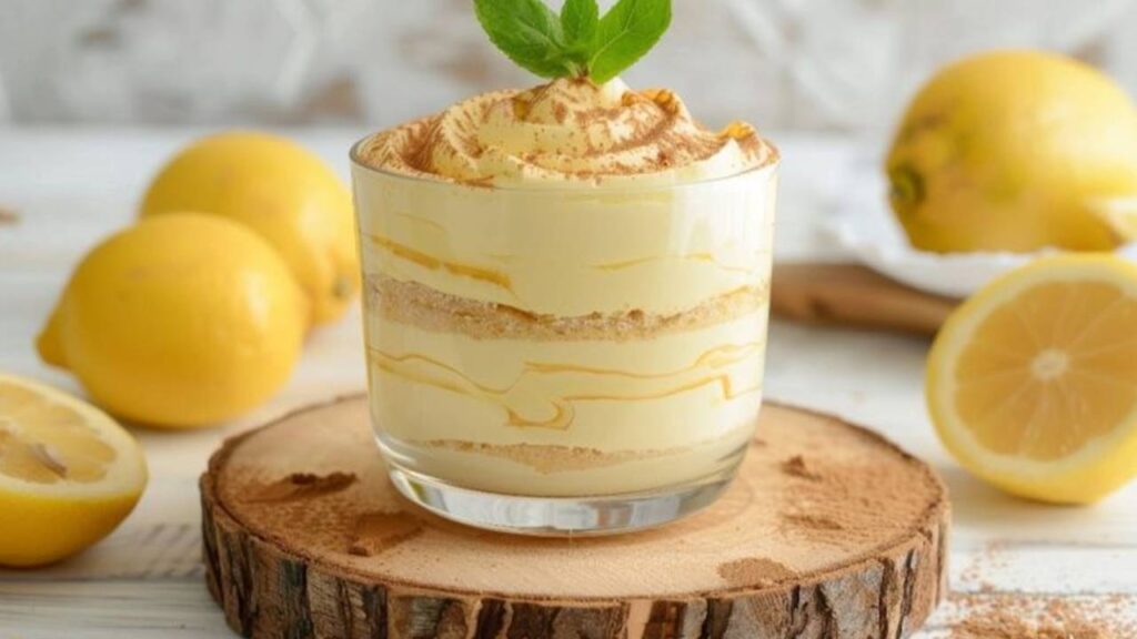 Tiramisu com suco de limão