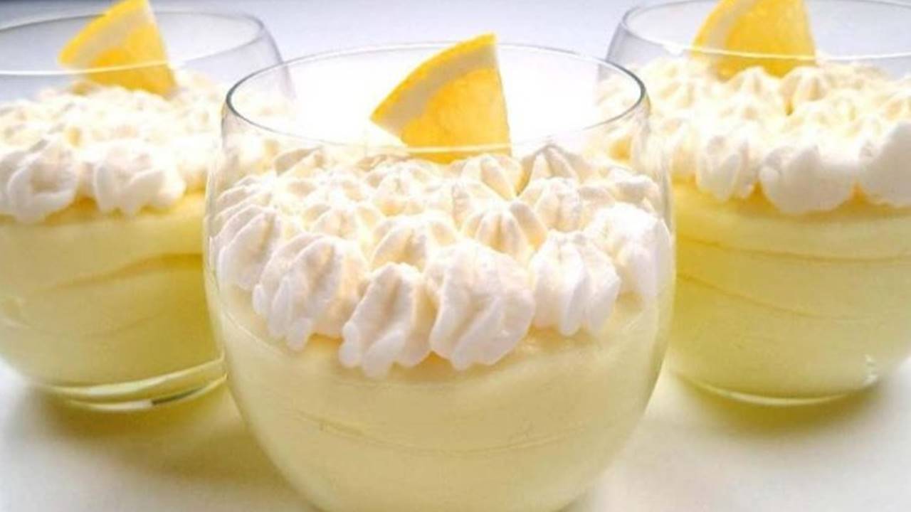 Mousse cremosa de limão