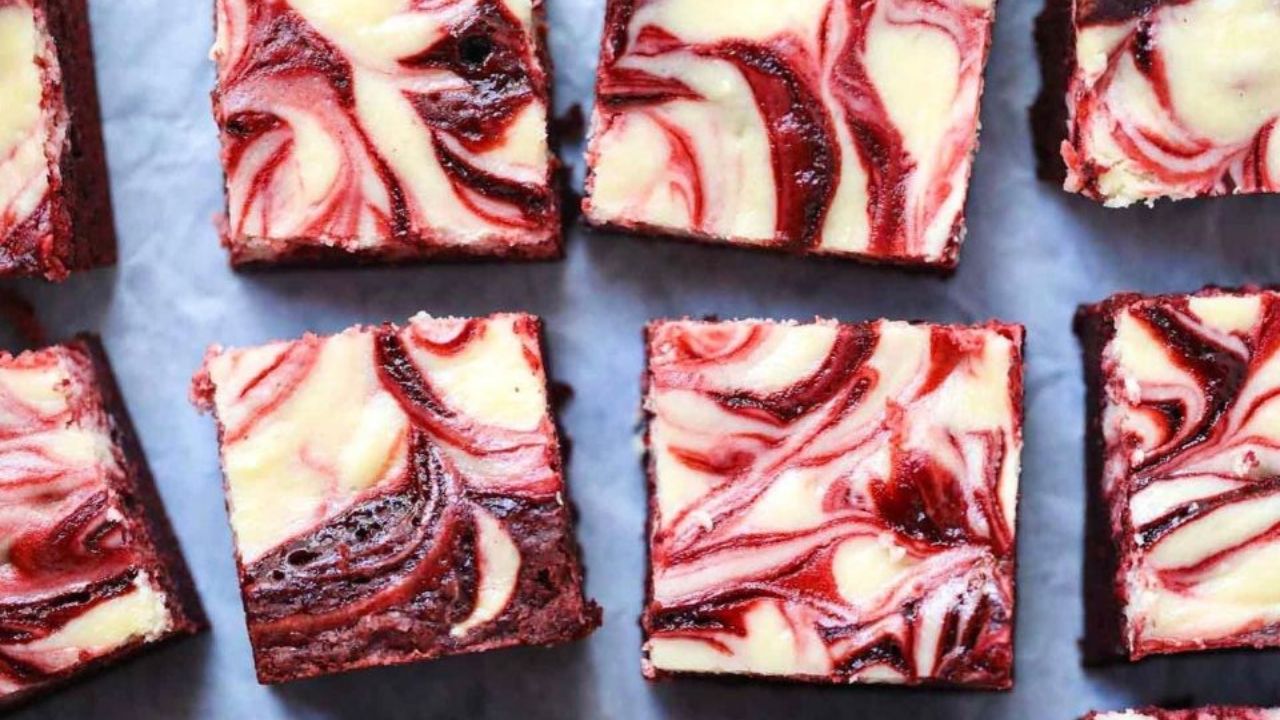 brownie de red velvet