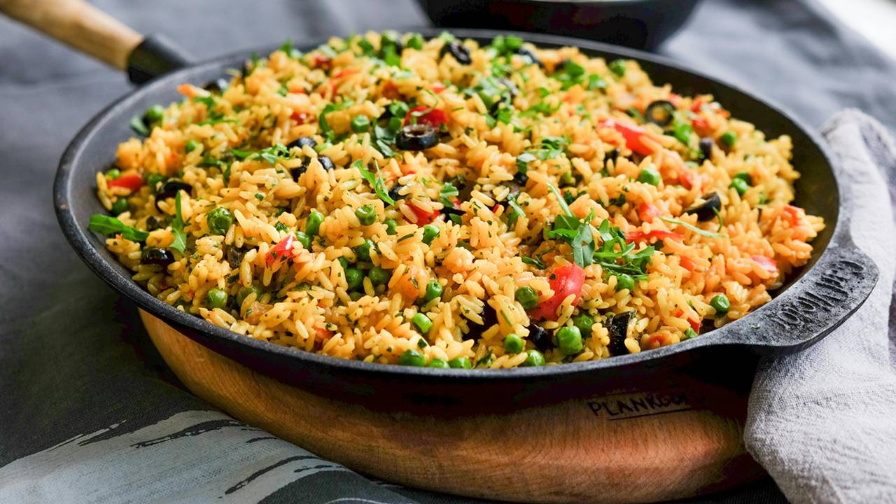 Arroz integral recheado